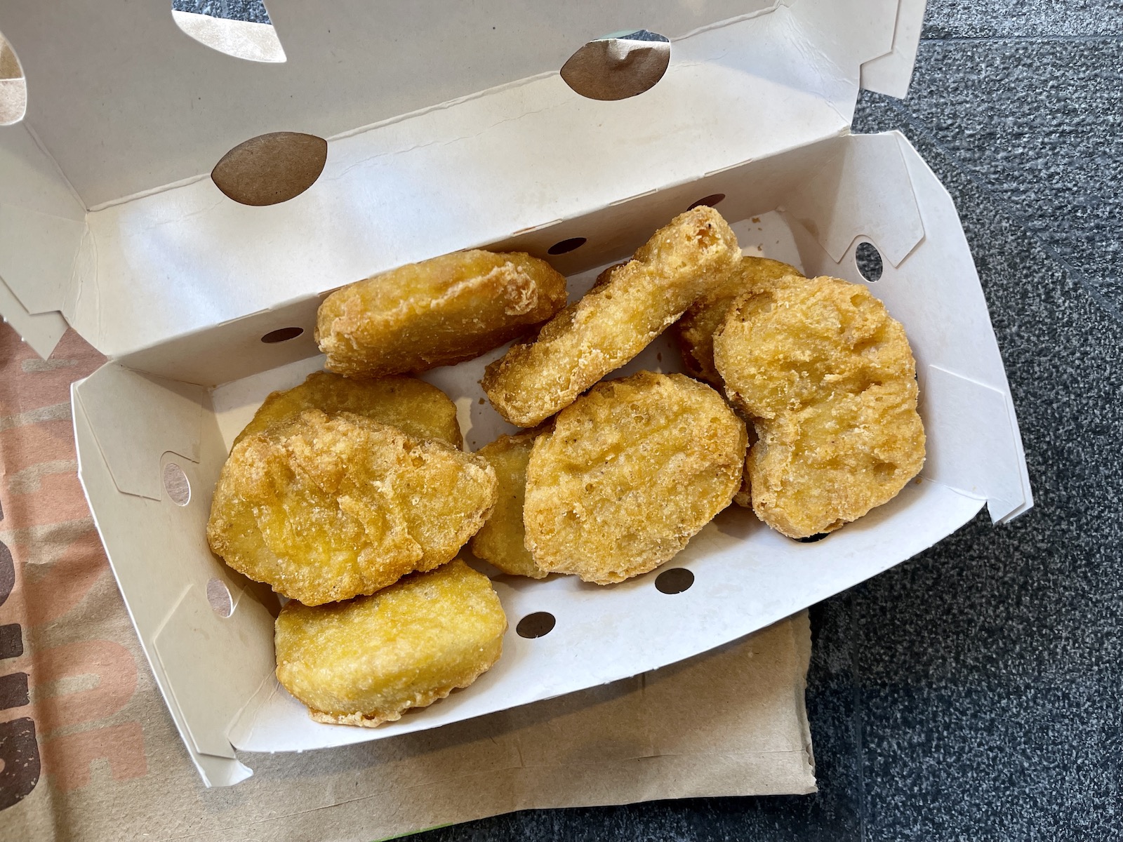 prova di assaggio delle nuggets