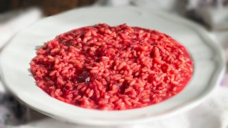 risotto alla barbabietola